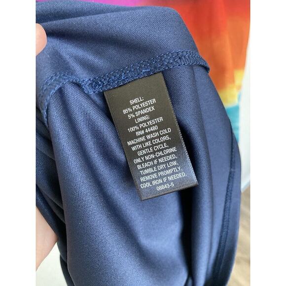 NWT Bold Elements sheer mesh multicolor midi dress size S cap sleeve vneck vacay - Picture 6 of 6